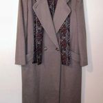 VINTAGE Alorna 100% Wool Coat with Scarf | Pockets | Fully Lined Paisley Print Brown Size undefined Photo 0