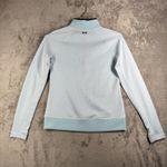 Under Armour ‎ Top Pullover ColdGear Fitted Half Zip Athletic Casual Blue Small Photo 3