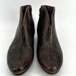 Pikolinos Embroidered Ankle Boots Heeled Slip On Almond Toe Brown EU 38 US 7.5 Tan Photo 3