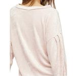 Free People  Milan Layering Top Light Pink Blush Pink Crushed‎ Velvet Small Photo 2