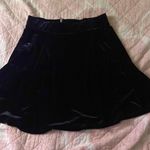 Divided Black Velvet Skirt Photo 0