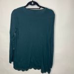 Banana Republic  Green Tunic Jersey Lace Trim Crew Neck Sz Small Photo 5