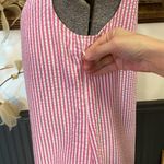 Crown & Ivy Seersucker Pink & White Sleeveless Ruffle Back Dress - Sz 6 ππ Photo 5