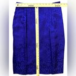 Adrianna Papell EXCELLENT Vintage Silk 2Piece Suit Blazer Skirt Stripe Floral 12 Photo 11