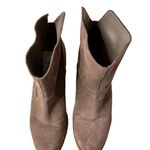 Nine West  Hamelin Suede Chunky Heel Tan Booties Photo 4