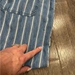 American Eagle  Pants High Rise Wide Leg Crop Striped Blue White Women’s 8 Beach Photo 11