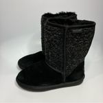 Minnetonka  black suede boots‎ shearling lined size 6 Photo 3