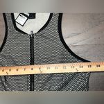 Club Monaco  black‎ grid print textured fit & flare dress size 2 Photo 3