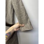Vintage Noble Fashion Wool Coat Women’s | Herringbone Tweed Long Overcoat Size L Photo 12