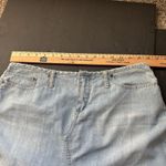 EXPRESS Y2K Denim Skirt Size 7/8 Floral Silk Trim Retro Knee Length Boho Rave Photo 14