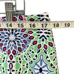 Talbots Skirt Womens 12 Green Blue Kaleidoscope Floral Lined Preppy Classic Boho Photo 6