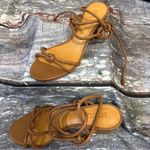 Schutz Nicky Mid Nappa Leather Sandals By  Size 7 Photo 2