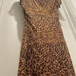 VTG 90s A.M.I. Brown & Tan Animal Print Short Sleeve V Photo 7