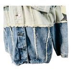 POL ‎ Denim Look Up At The Stars Jean Jacket Relaxed Oversized Women Size Small Photo 5