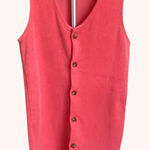 O'Neill Ladies’ Poolside Terry Tunic Coral Button-Down Swim Cover-Up Size Medium Photo 0