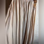 Forever 21  Cream Smocked Maxi Dress strapless side cutout summer stretch beach Photo 11