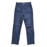 Levi's Levi’s Premium Wedgie Straight Ankle Jeans 26 Black Classic Edgy Street Fall Photo 1