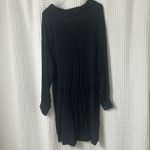 H&M  L.O.G.G. Drop Waist Collared Black Dress Medium Photo 8