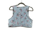 Wild Fable Women's Light Blue Floral Denim Crop Top L Photo 4