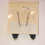 Kenneth Cole  Gold Tone Black CZ Rhinestone Dangling Boho Pierced Earrings Photo 3