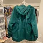 Rei Co-op  Eco Friendly 80s Vintage Green Drawstring Waist Hooded Coat Jacket Photo 5