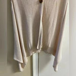 Wooden Ships  sweater cardigan beige one button lightweight Medium Photo 2