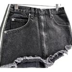 Carmar Los Angeles Mini Skirt Womens 26 Black Side Zip Raw Hem High Rise Grunge Photo 3