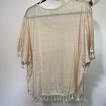COMME TOI Cream Relaxed Boxy 3/4 Sleeve Blouse 50%cotton 50%linen White Size L Photo 5