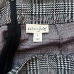 Maison Jules Red Black And White Plaid A-line Skirt Photo 2