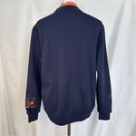 Bonworth Vintage  Sweatshirt‎ Womens Small Embroidered Fall Leaves Pullover Blue Photo 4