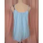 American Vintage 60s Vintage Sheer Babydoll Top Blue and Green Small Photo 13