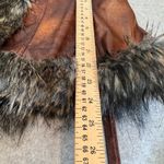 Powder River Outfitters Vest Womens XL Brown Faux Leather/Fur Belted Photo 15
