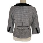 White House | Black Market Geometric Print Ruffle Trim Blazer Jacket Women’s Sz. 6 Photo 4