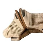 Vince Camuto Beige Peep Toe Heeled Sandals 7.5 Leather Upper Open toe preppy Photo 6