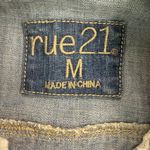 Rue 21  Blue Denim Vest with White Lace Photo 2