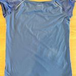 Adidas  blue cap sleeve tee with stripe detail size medium Photo 1