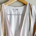 Privacy Please Privacy‎ Please May Mini Wrap Dress in Multi Stripe Pink & Tan, Size Medium Photo 4