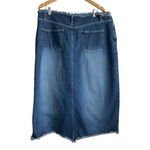 Carolina Blues Women Jean Midi Skirt 20 Blue Distressed Western Cowgirl Denim Photo 2