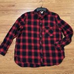 Woolrich  Red Black Plaid Flannel Wool Button Up Shirt Tagged Women’s XXL Cotton Photo 6