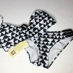 Grace Karin  Black White 2 Piece Bikini, NWT, M Photo 0