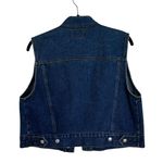 Vintage Denim Vest Crop Western Grunge Size Medium Blue Photo 1