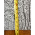 J.Crew  Cable Knit Mock Neck Sweater Light Gray Cotton Nylon Merino Wool Size M Photo 5