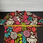 Vera Bradley Brown Floral Cotton Long Sleeve Pocket Button-Up Shirt Size Small Photo 7