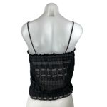 ZARA  Women's Black Knit Lace Smocked Peplum Sleeveless Cami Crop Tank Top Size M Photo 1