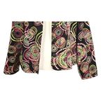 Lifestyle Statment Jacket Size Large Black Pink Geometric Eclectic Swirls Artsy Photo 4