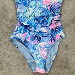 Lilly Pulitzer  Women’s Justina One Piece Swimsuit in Shade Seekers Engineered 4 Photo 3