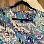 JM Collection  top in pretty shades of blue. P2P 23.5” length 27.5”, SIZE XL Photo 1