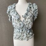 H&M ✨ Bird Print Elastic Waist Ruffled Blouse✨ Photo 2