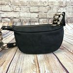 True Religion Suede Chain Hobo Bag Small Black Gold Zip NWT Shoulder Photo 5