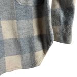 Madewell Blue Plaid Buffalo Check Boiled Wool Half Zip Pullover Size XS Photo 10